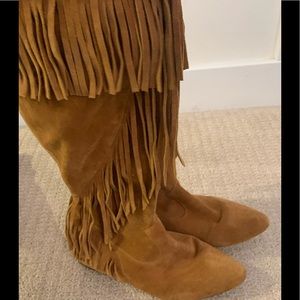 Sam Edelman Fringed boots, rarely woren